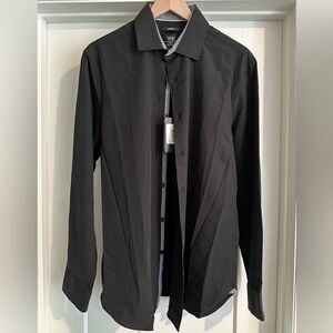 NWT Work Rest Karma (WRK) black, slim fit dress shirt in size 16.
